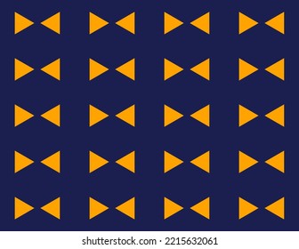 Triángulos amarillos sobre el patrón vectorial azul sin costuras