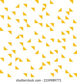 Yellow triangles with white background seamless pattern.