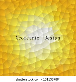 yellow triangular background. polygonal style. mosaic background