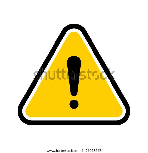 Yellow Triangular Hazard Warning Symbol Vector Stock Vector (Royalty ...