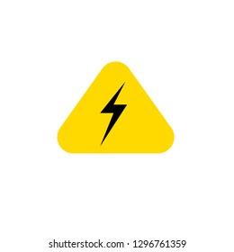 Yellow triangular icon showing danger of electrocution