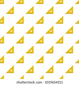 Yellow triangular ruler pattern seamless in flat style for any design