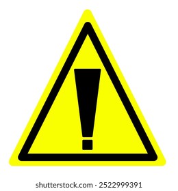 Un signo triangular amarillo con un signo de exclamación negro, que indica precaución, peligro o una advertencia en varias situaciones.