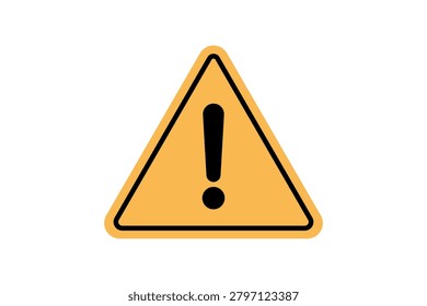 Yellow triangular warning or caution sign with a bold black outline and a single, centered black exclamation mark. Suitable for a variety of uses indicating danger, caution, alert, or important information.