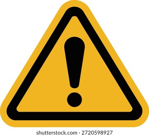 Señal de advertencia triangular amarilla con signo de exclamación negro símbolo triángulo