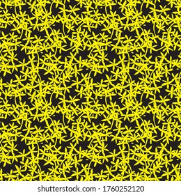 Yellow Tropical Leaf botanical seamless pattern background suitable for fashion prints, graphics, backgrounds and crafts