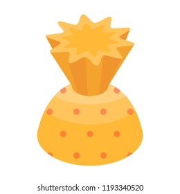 Yellow truffle icon. Isometric of yellow truffle vector icon for web design isolated on white background
