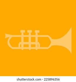 yellow trumpet icon logo design vector symbol