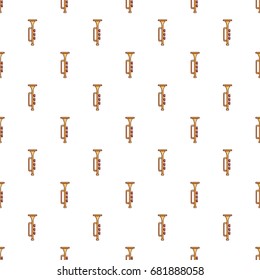 Yellow trumpet pattern seamless repeat in cartoon style vector illustration