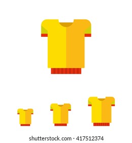 Yellow t-shirt icon