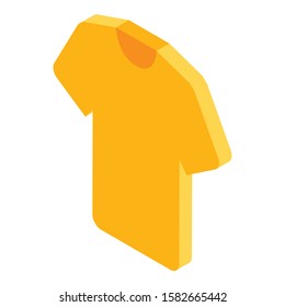 Yellow tshirt icon. Isometric of yellow tshirt vector icon for web design isolated on white background