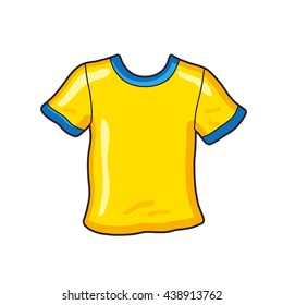 Yellow t-shirt isolated.