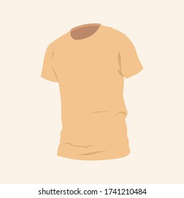 Yellow T-Shirt Mock Up Vectors. Tshirt templates for designing. tshirt illustration.