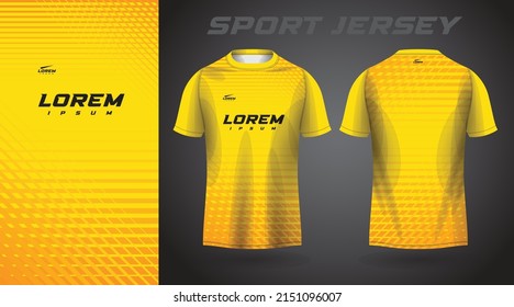 diseño jersey deportivo de camisetas amarillas