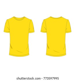 Yellow Tshirt Template Using Fashion Cloth Stock Vector (Royalty Free ...