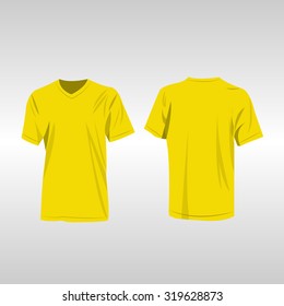 Closeup Yellow Blank Tshirt Empty Space Stock Illustration 1452496439 ...