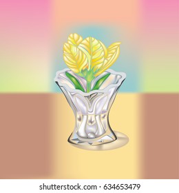 yellow Tulip in vase