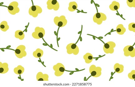 Yellow tulips on a white background