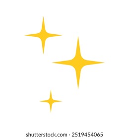 yellow twinkling star icon vector design illustration isolated white background