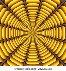 Fondo floral abstracto de color amarillo retorcido