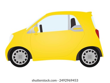 Yellow two seats car. vector