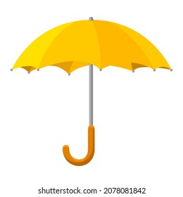 yellow umbrella cartoon vector object