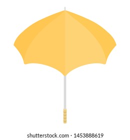 Yellow umbrella icon. Isometric of yellow umbrella vector icon for web design isolated on white background