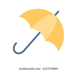 Icono de paraguas amarillo. Ilustración plana del vector 