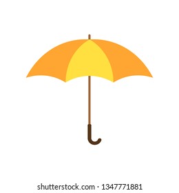 Yellow umbrella icon. Vector illustration. Isolated.