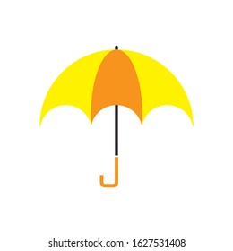 Yellow umbrella icon. Vector illustration. Isolated.