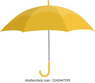 Yellow umbrella, illustration, vector on a white background.