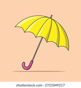 design de vetor guarda-chuva amarelo, logotipo, ícone