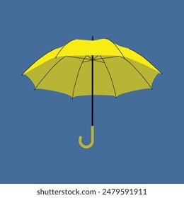 Gelbe Regenschirm-Vektorgrafik, Regenschirm-Abbildung