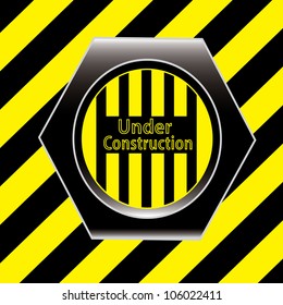 Yellow under construction grunge background
