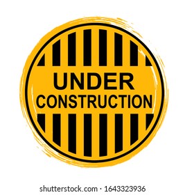 Yellow under construction. vector icon