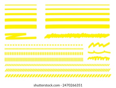 Rotulador de subrayado amarillo con rotulador