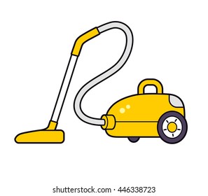 Yellow vacuum cleaner icon.