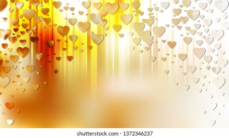 Yellow Valentines Background Illustration