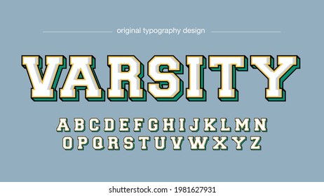 Yellow Varsity College Artistic Font Typography