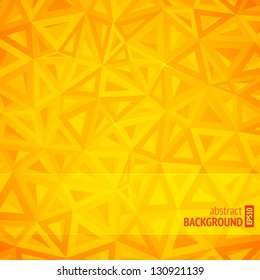 Yellow vector abstract triangles background