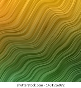 Yellow vector backdrop with bent lines. Bright sample with colorful bent lines, shapes. Template for your UI design.