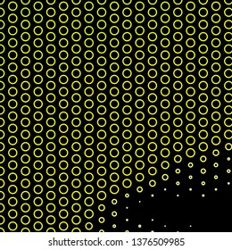 Yellow vector background with circles. Illustration with set of shining colorful abstract spheres. Pattern for wallpapers, curtains.