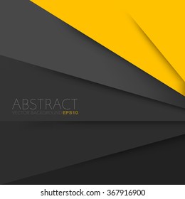 Fondo vectorial amarillo diseño de material moderno inusual papel superpuesto 