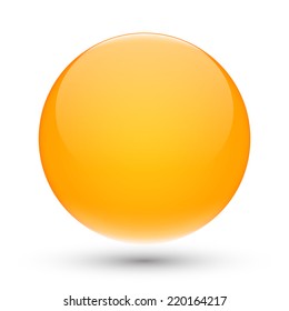 Yellow Vector Ball  Isolated on White