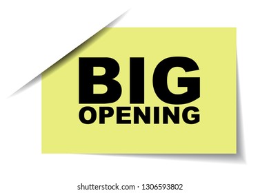 yellow vector banner big opening