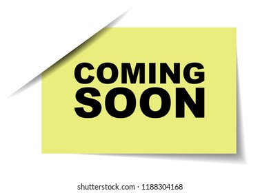 yellow vector banner coming soon
