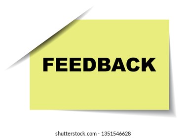 yellow vector banner feedback