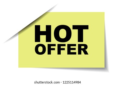 yellow vector banner hot offer
