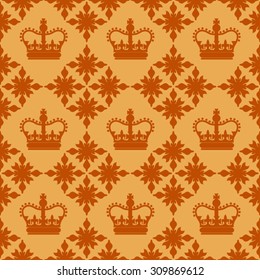 yellow vector british royal seamless pattern