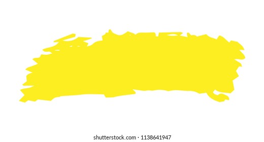 Yellow, Vector Brush Stroke. Color Modern Textured banner. Dirty Artistic Design Elements. Creative Design Elements. Perfect For Logo, Banner, Icon.